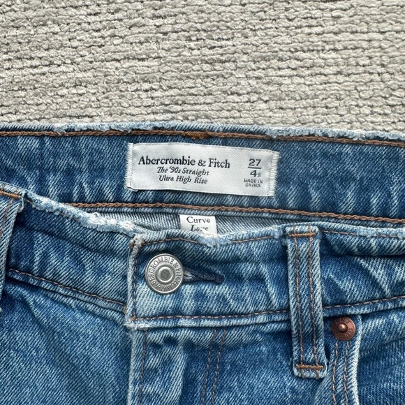 Abercrombie & Fitch Blue High Rise Jeans - Picture 2 of 5